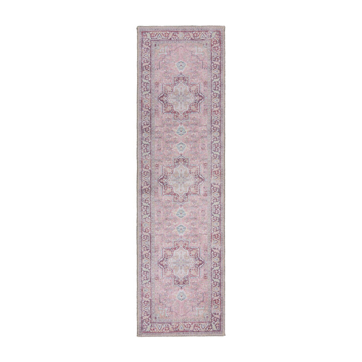 Waschbarer Läufer - Reido Traditional Rosa - 1