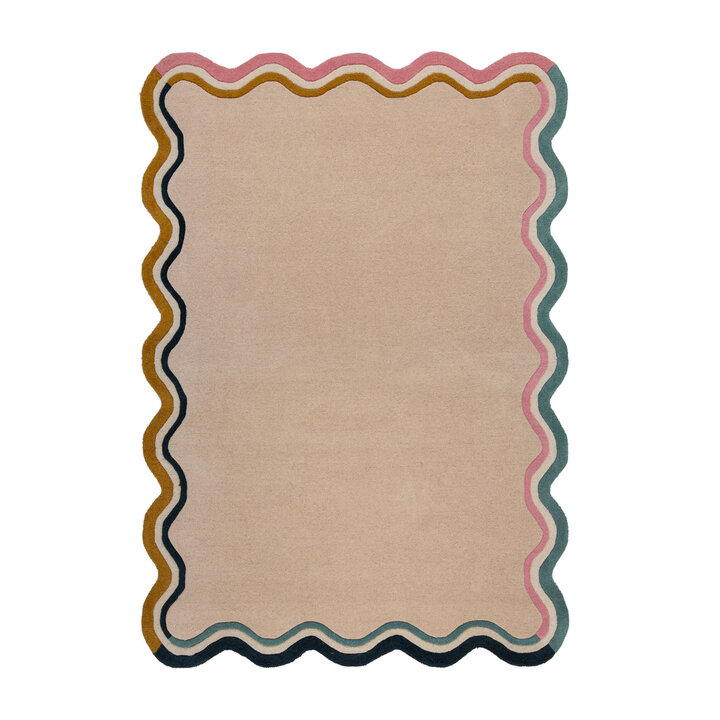 Wollteppich Organisch - Leo Beige Bunt - 1