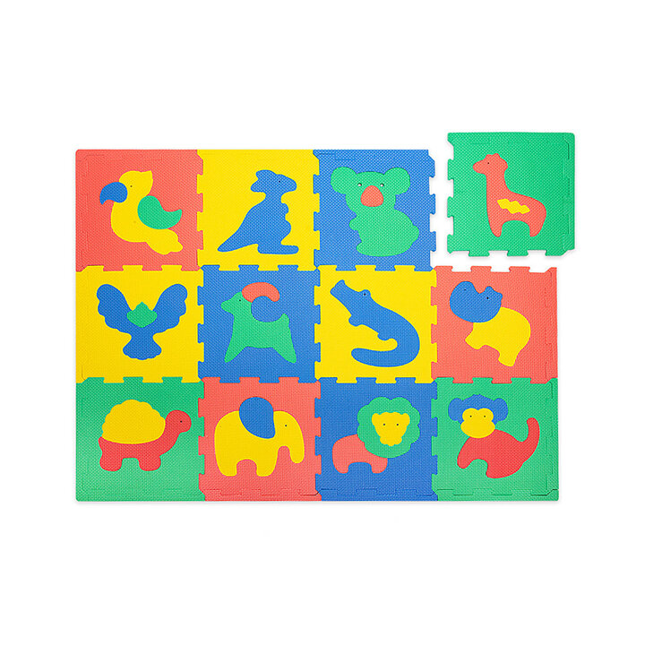 Foam Puzzlematte - Sam Safari Bunt - 1