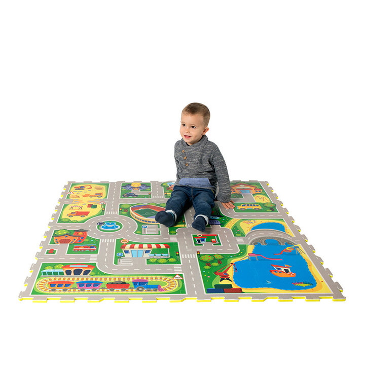 Foam Puzzlematte - Max Stadt Bunt - 1