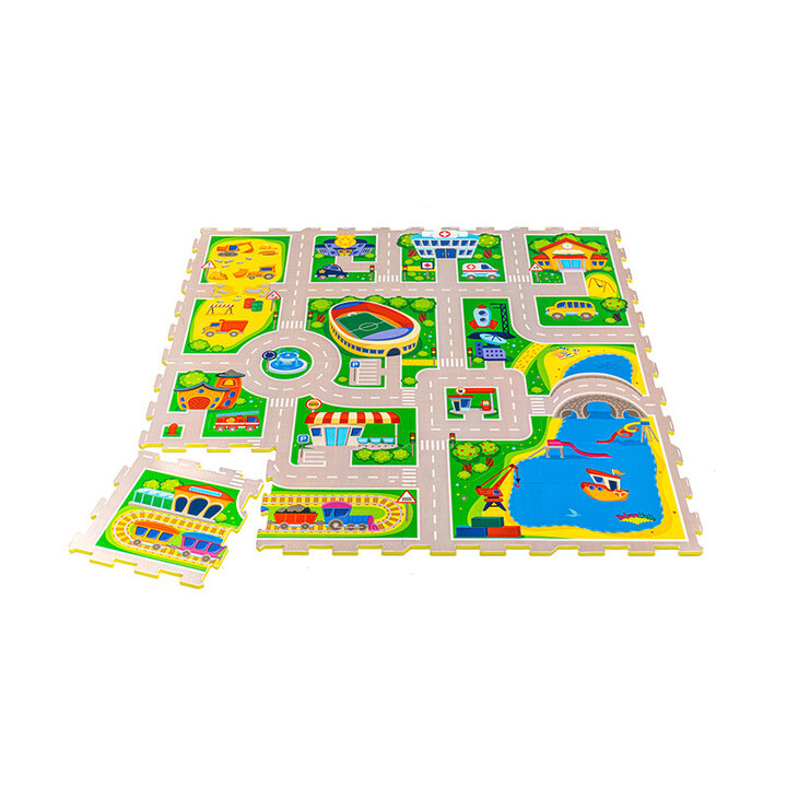 Foam Puzzlematte - Max Stadt Bunt - 2
