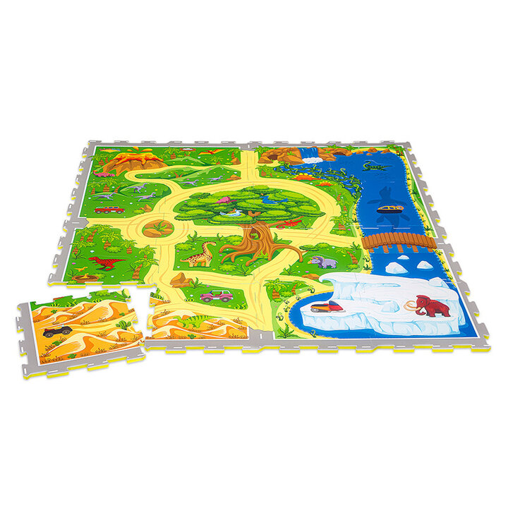 Foam Puzzlematte - Max Dino Bunt - 1