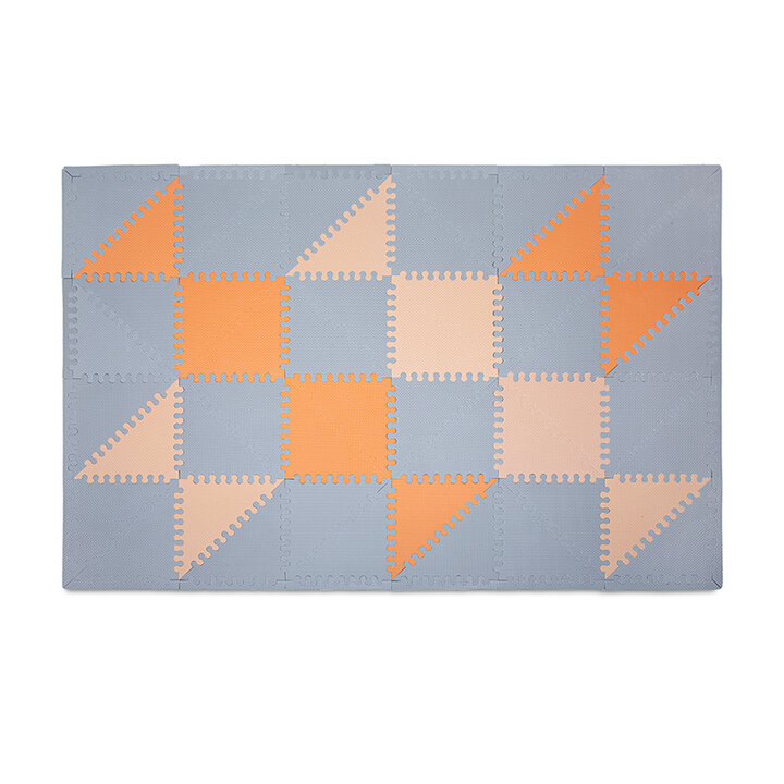 Foam Puzzlematte - Joy Hygge Grau/Terrakotta - 1