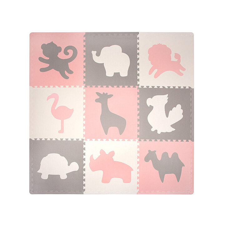 XL Foam Puzzlematte - Lio Afrika Rosa - 1