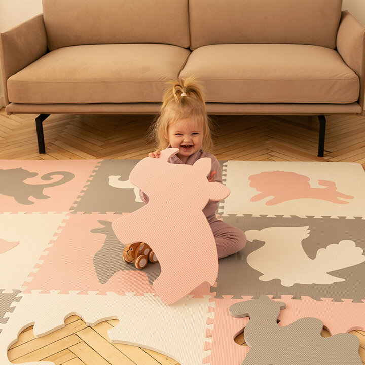 XL Foam Puzzlematte - Lio Afrika Rosa - 2