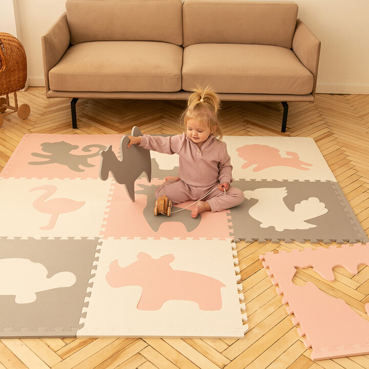 XL Foam Puzzlematte - Lio Afrika Rosa - 3