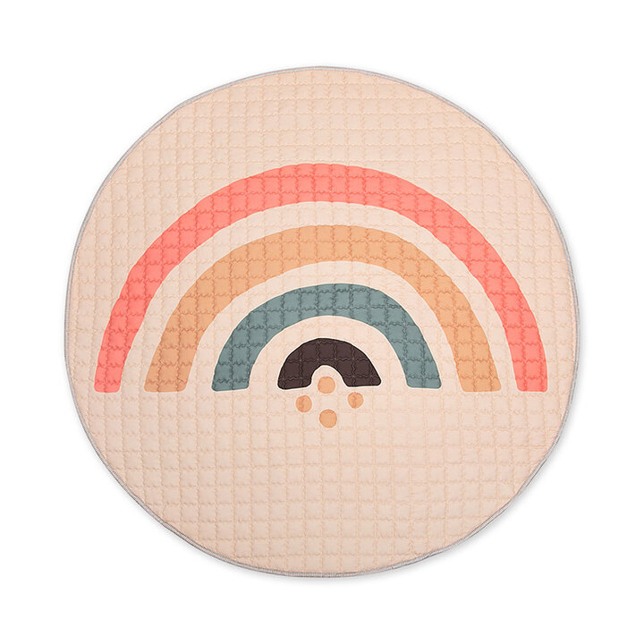 Spielteppich Baby Rund - Noa Regenbogen Bunt - 1
