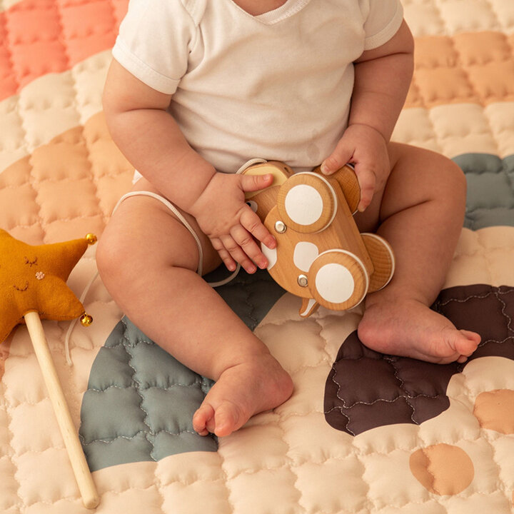 Spielteppich Baby Rund - Noa Regenbogen Bunt - 3