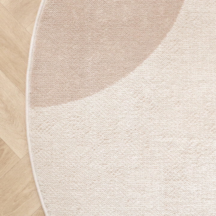 Skandinavischer Teppich Rund - Aurora Shapes Beige - 4