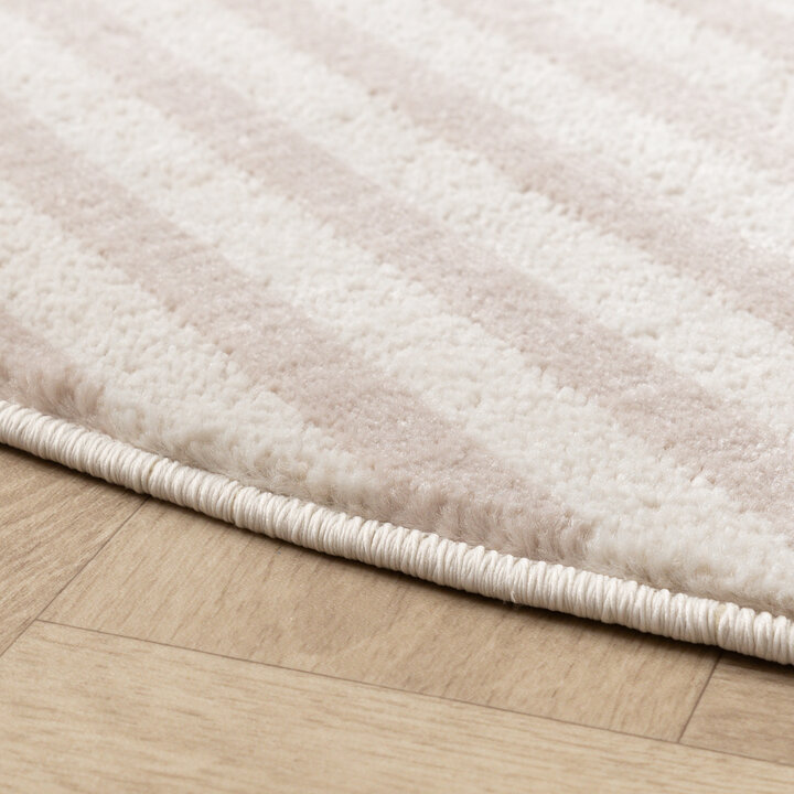 Skandinavischer Teppich Rund - Aurora Circles Beige - 5
