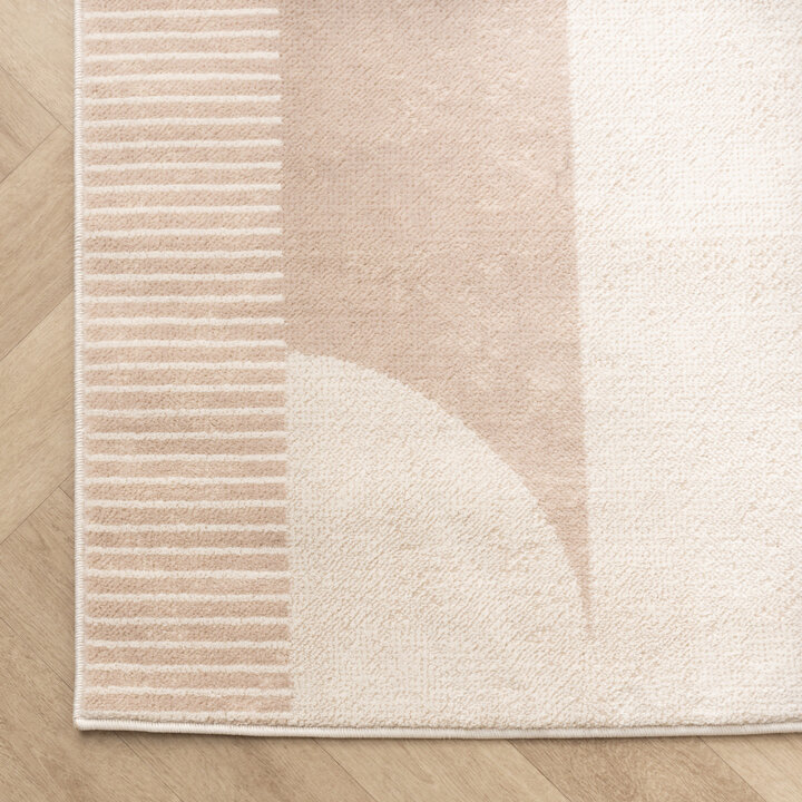 Skandinavischer Teppich - Aurora Shapes Beige - 4