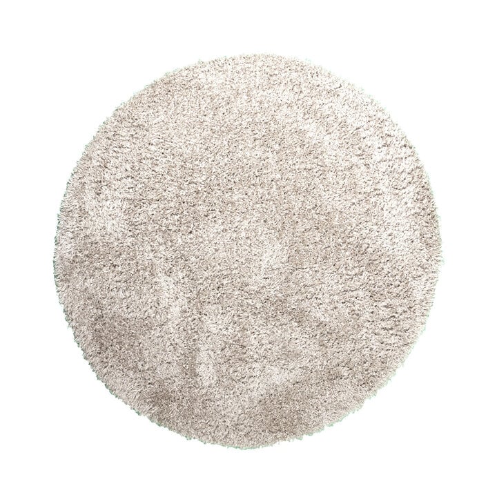 Shaggy Teppich Rund - Blaze Beige Grau - 1
