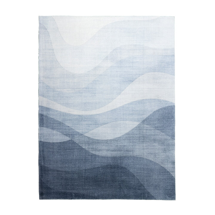 Moderner Teppich - Field Blau Grau - 1