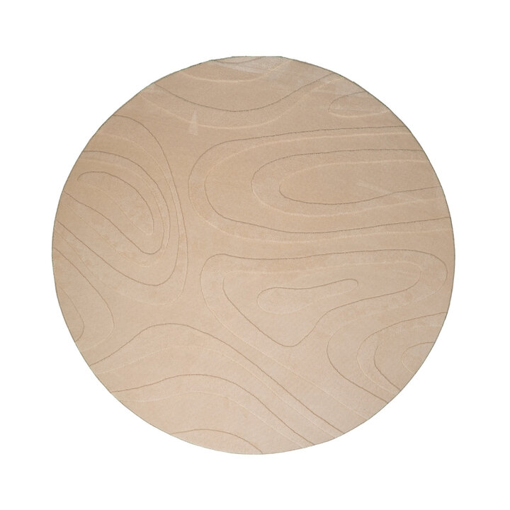 Runder Teppich Wohnzimmer - Charm Shapes Beige - 1