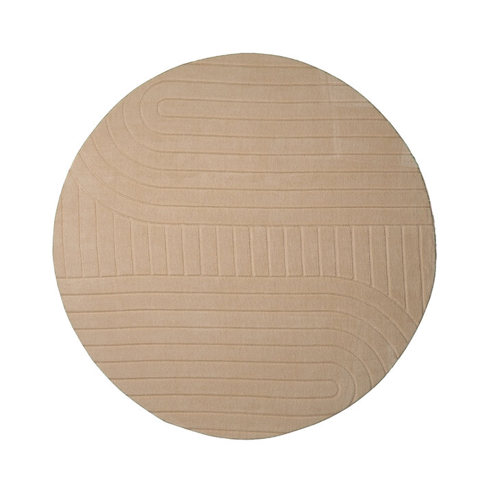 Runder Teppich Wohnzimmer - Charm Arches Beige - 1