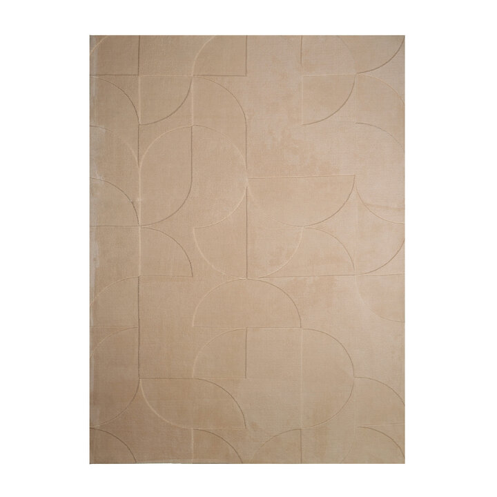 Teppich Wohnzimmer - Charm Circles Beige - 1