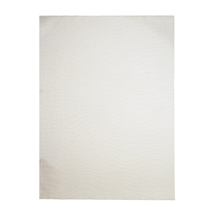 Teppich Wohnzimmer - Charm Waves Weiß - 1