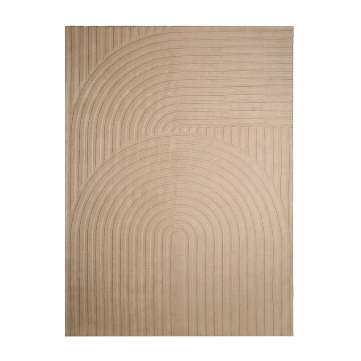 Teppich Wohnzimmer - Charm Curves Beige - 1