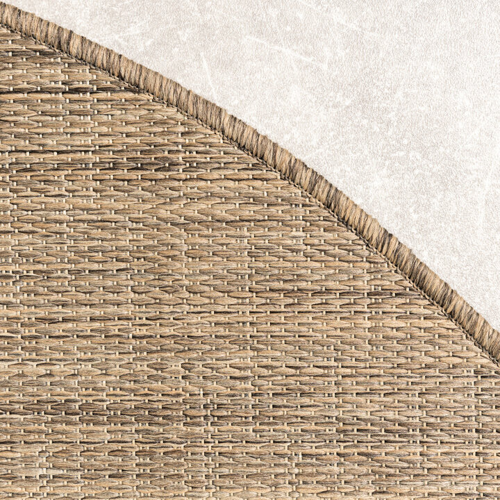 In- & Outdoor Teppich Rund - Malta Melange Natur - 4
