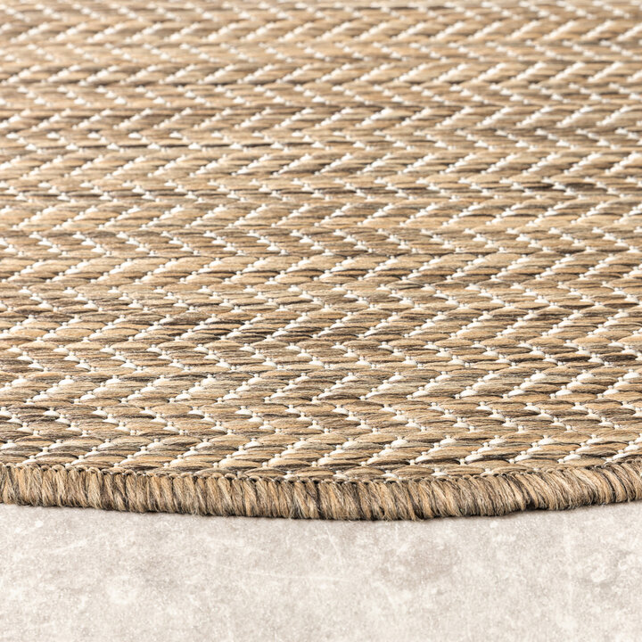 In- & Outdoor Teppich Rund - Malta Arrow Natur - 5