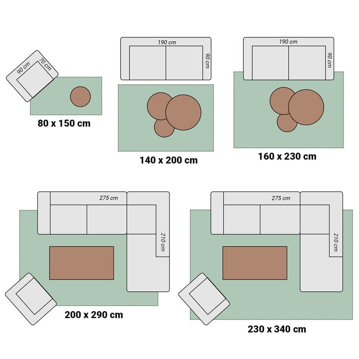 Teppich Wohnzimmer - Yune Lines Creme - 7