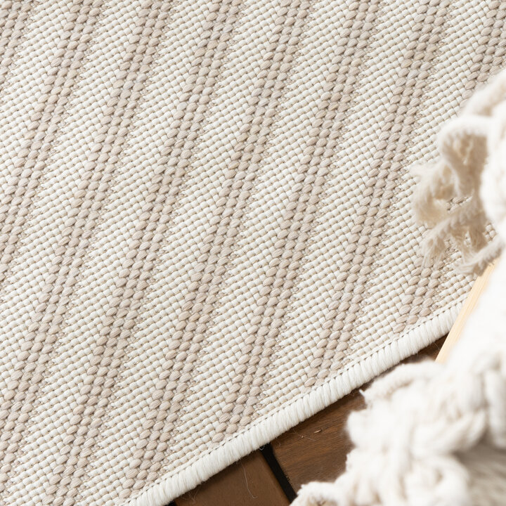 Outdoor Teppich - Capri Lines Beige Creme - 2