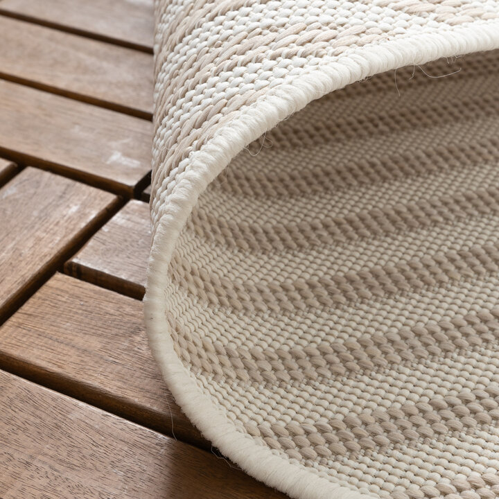 Outdoor Teppich - Capri Lines Beige Creme - 6