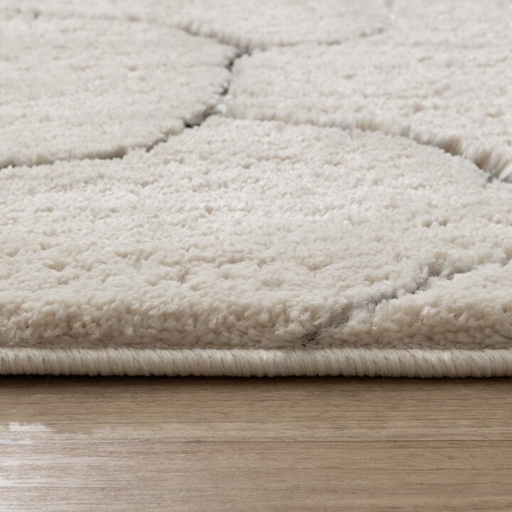 Teppich Wohnzimmer - Yune Stone Creme Schwarz - 5