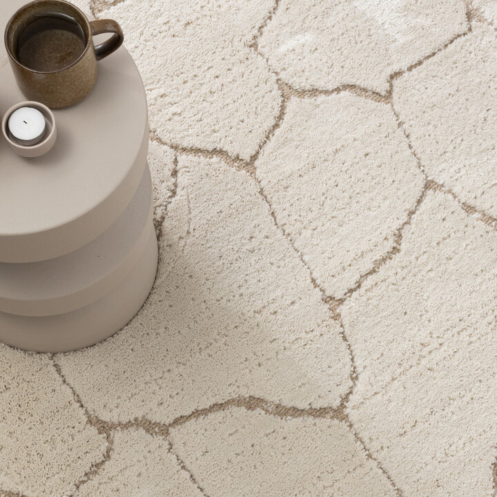 Teppich Wohnzimmer - Yune Stone Creme - 2