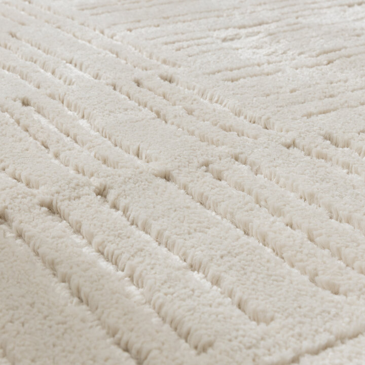 Teppich Wohnzimmer - Yune Lines Creme - 3