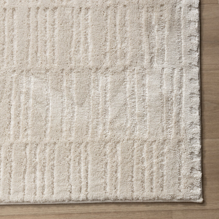 Teppich Wohnzimmer - Yune Lines Creme - 4