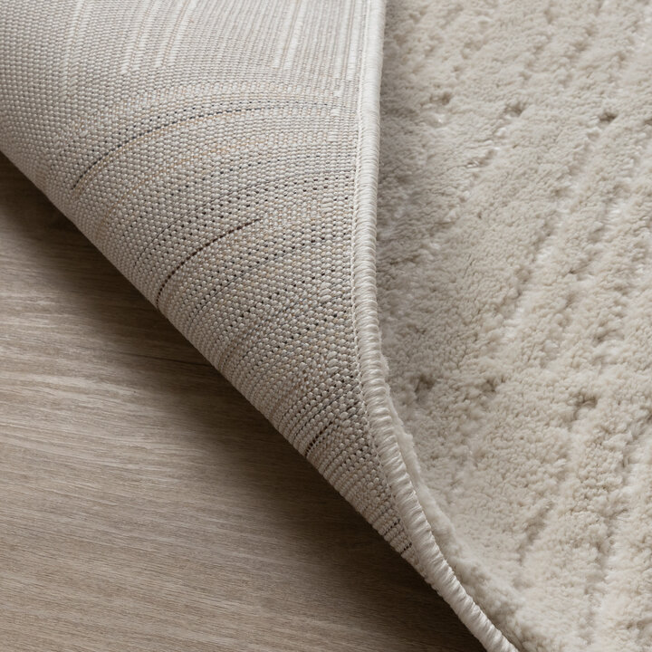 Teppich Wohnzimmer - Yune Lines Creme - 6