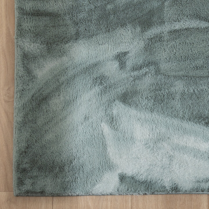 Flauschiger Teppich - Cozy Grün - 4