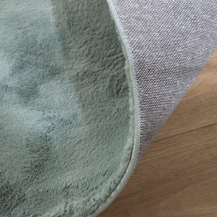 Flauschiger Teppich - Cozy Grün - 6