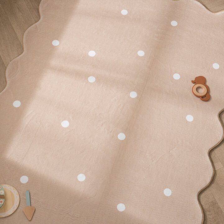 Teppich Kinderzimmer - Cloudy Dots Beige - 2