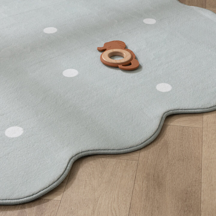 Teppich Kinderzimmer - Cloudy Dots Minze - 5