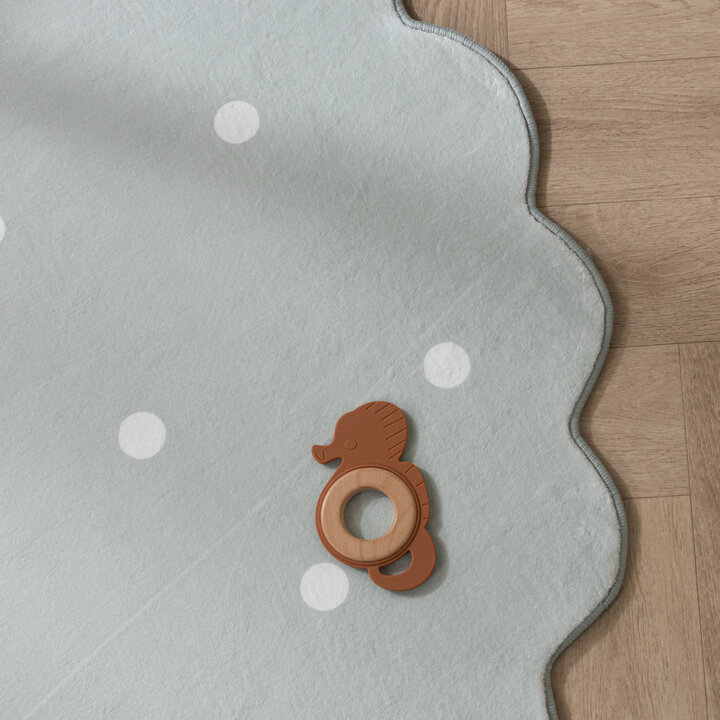 Teppich Kinderzimmer Rund - Cloudy Dots Minze - 5