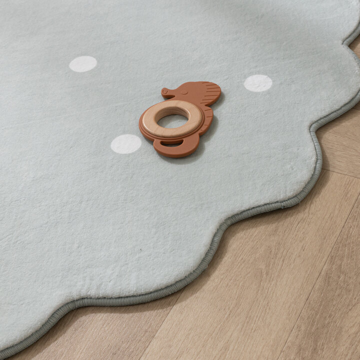 Teppich Kinderzimmer Rund - Cloudy Dots Minze - 6