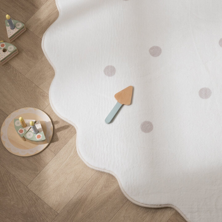 Teppich Kinderzimmer Rund - Cloudy Dots Weiß - 2
