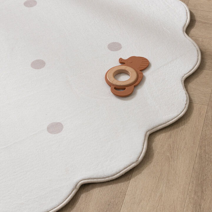 Teppich Kinderzimmer Rund - Cloudy Dots Weiß - 5