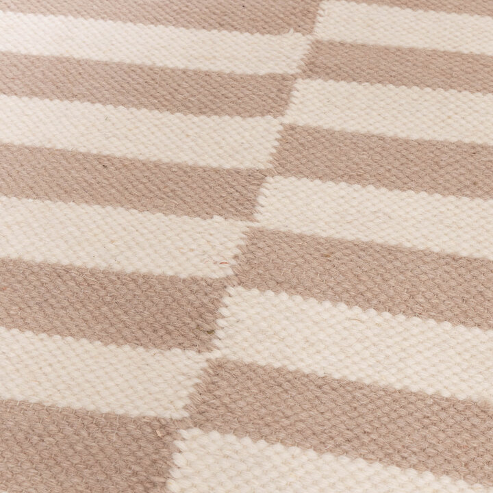 Baumwollteppich - Dazzle Blocks Beige Weiß - 3