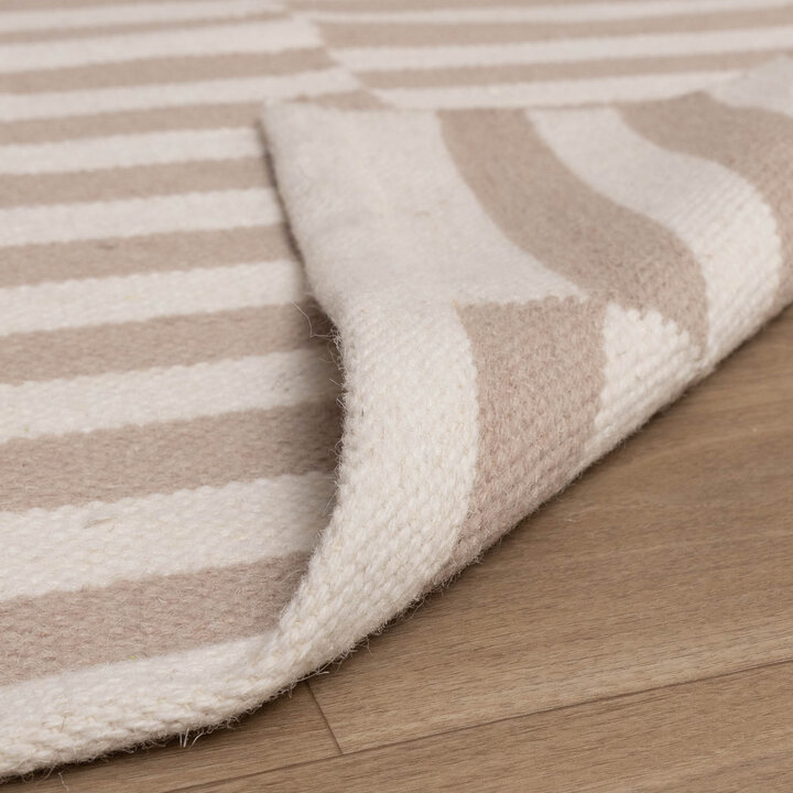 Baumwollteppich - Dazzle Blocks Beige Weiß - 6