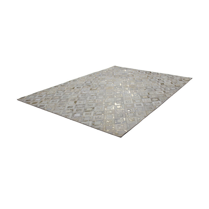 Leder Teppich - Soul Elfenbein Gold 110 - 2