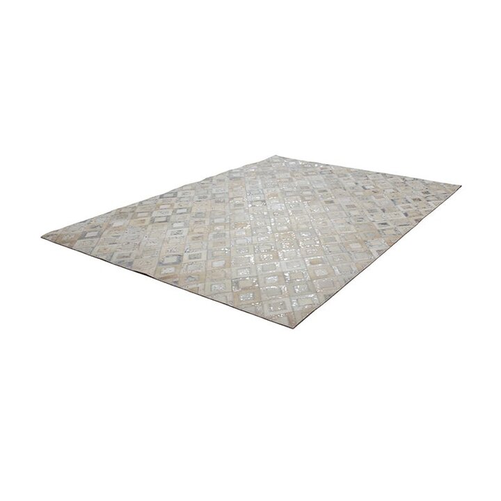 Leder Teppich - Soul Silber 110 - 2