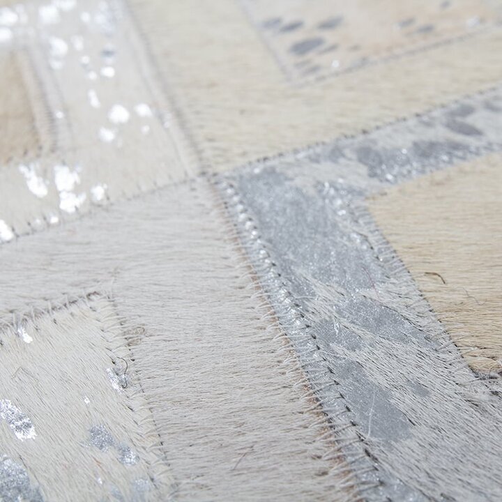 Leder Teppich - Soul Silber 110 - 3