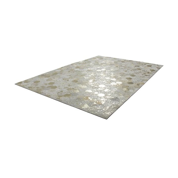 Leder Teppich - Soul Elfenbein Gold 210 - 2