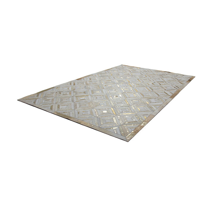 Leder Teppich - Soul Elfenbein Gold 410 - 2