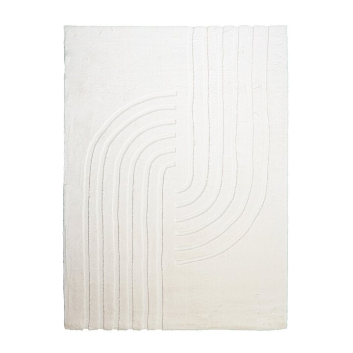 Hochflor Teppich - Carvy Curves Creme - 1