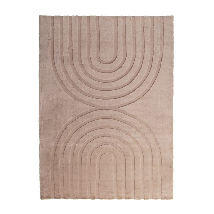 Hochflor Teppich - Carvy Arches Taupe - 1