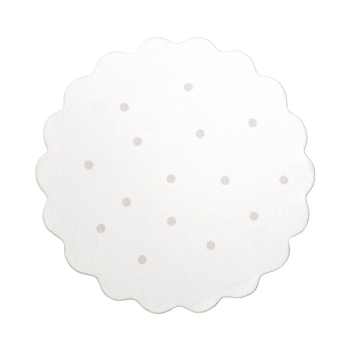 Teppich Kinderzimmer Rund - Cloudy Dots Weiß - 1